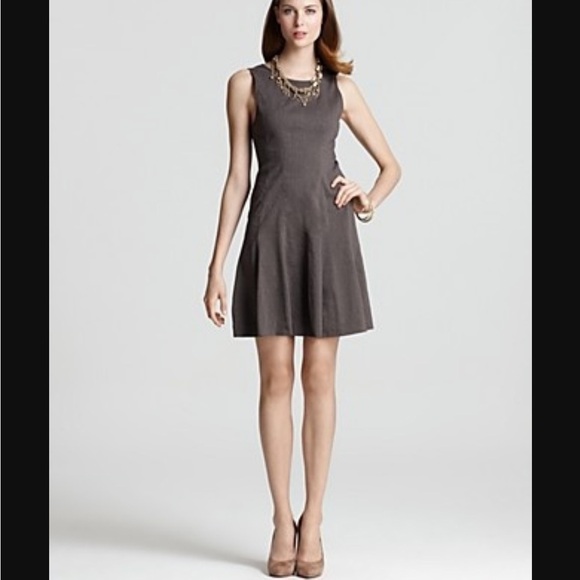Theory Tilifi fit and flare wool grey/green dress size 6 - Picture 1 of 7